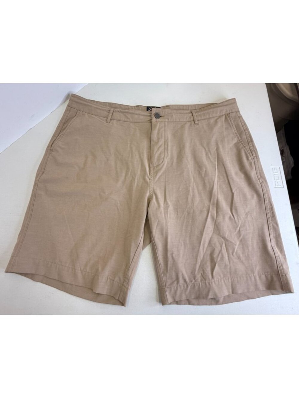 Faherty All Day Shorts Mens 40 Khaki Tan Performance Stretch Casual Lightweight